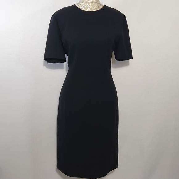 Talbots Dresses & Skirts - Talbots Dress Women's 6 Black Sheath Short Sleeve Zip Career Cocktail Classic
